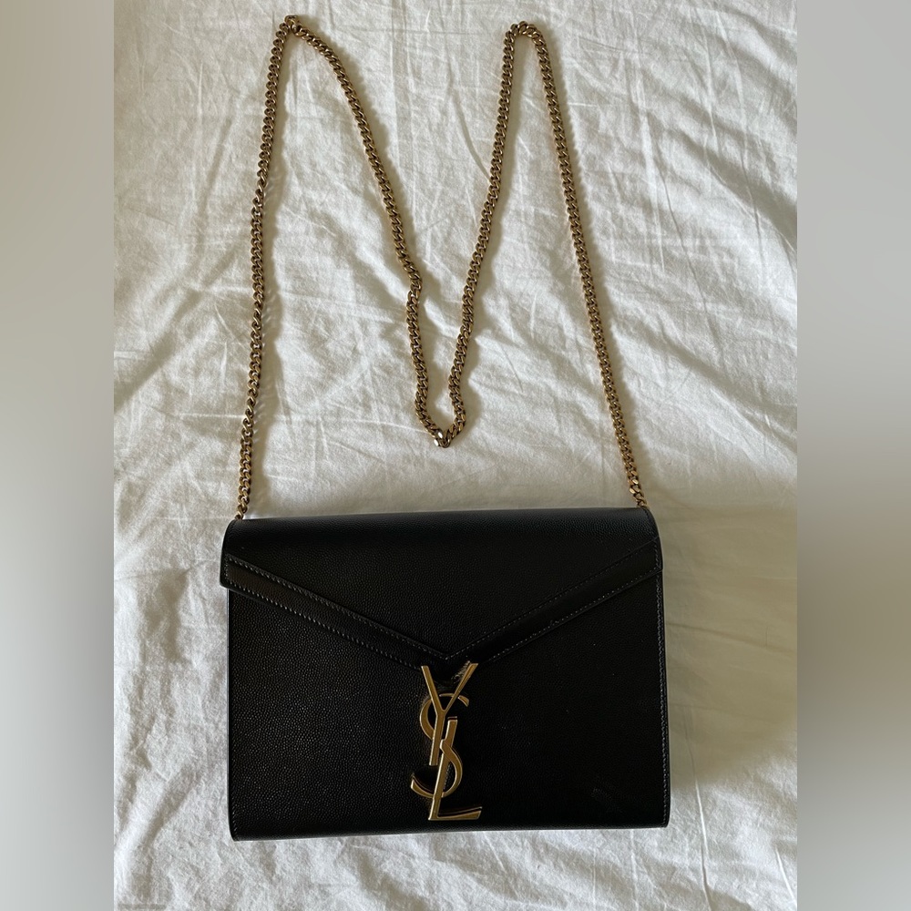 YSL Cassandra Wallet on Chain - black